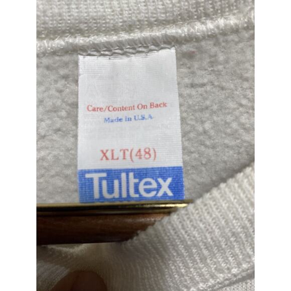 Vtg Center Star Fleece Bunny I am Not Fat Graphic Sweatshirt XLT 1988 3/4 Sleeve - Picture 6 of 10